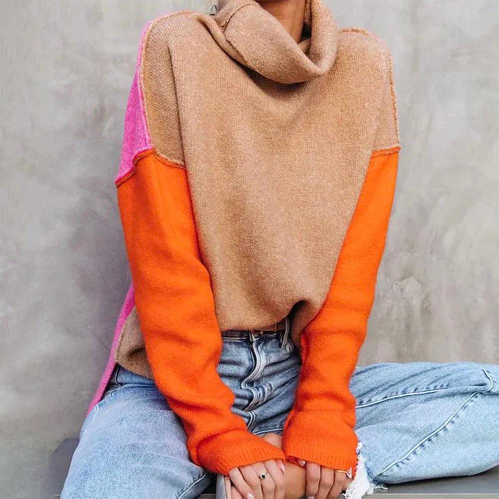 Jenny - Beautiful color block sweater