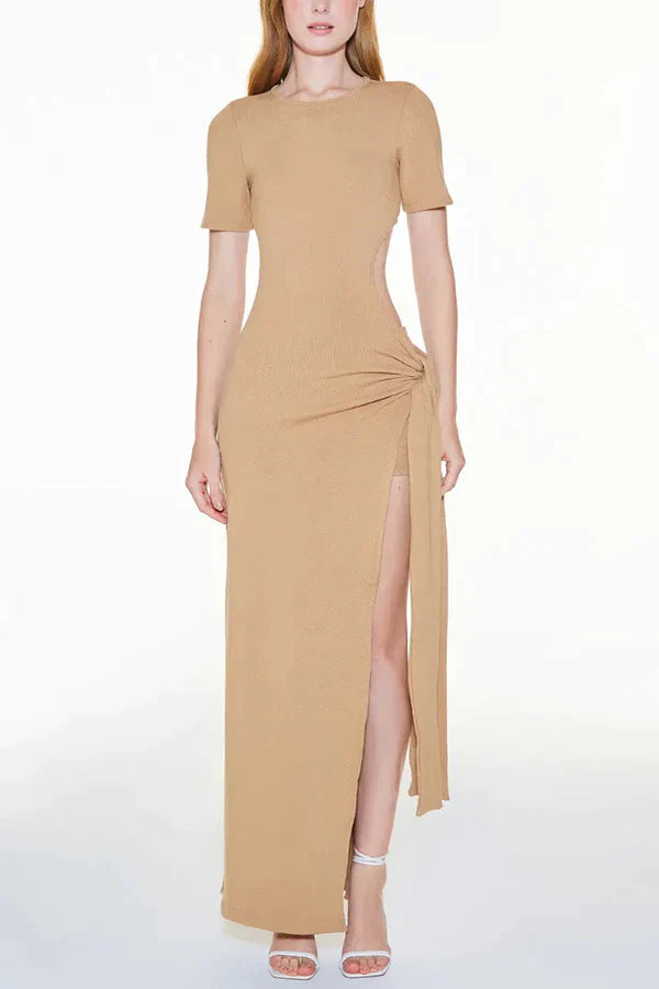 Adelaide - Maxi dress with cut-out waist and split straps