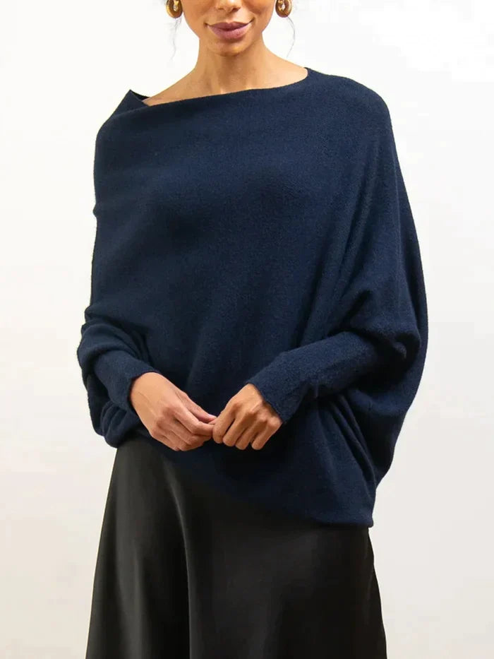 Lydia - Asymmetric Draped Sweater