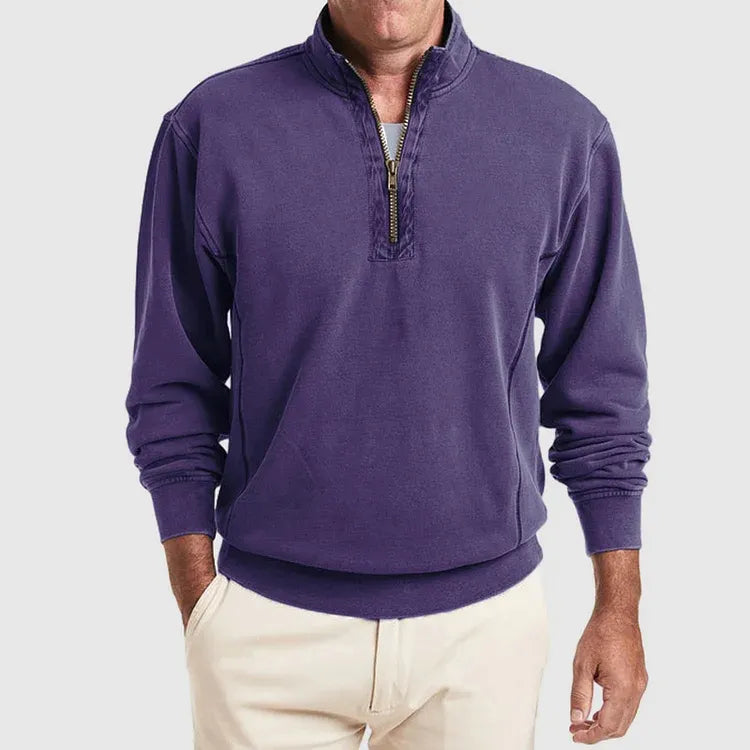 Lucky - Men's Quarter Zip Polo Shirt