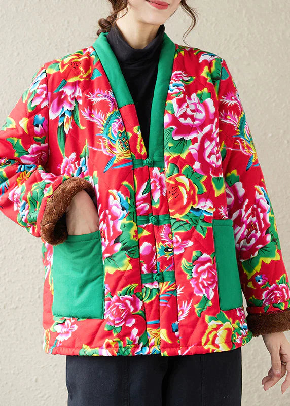 Jessa - Cotton filled jacket with boho print