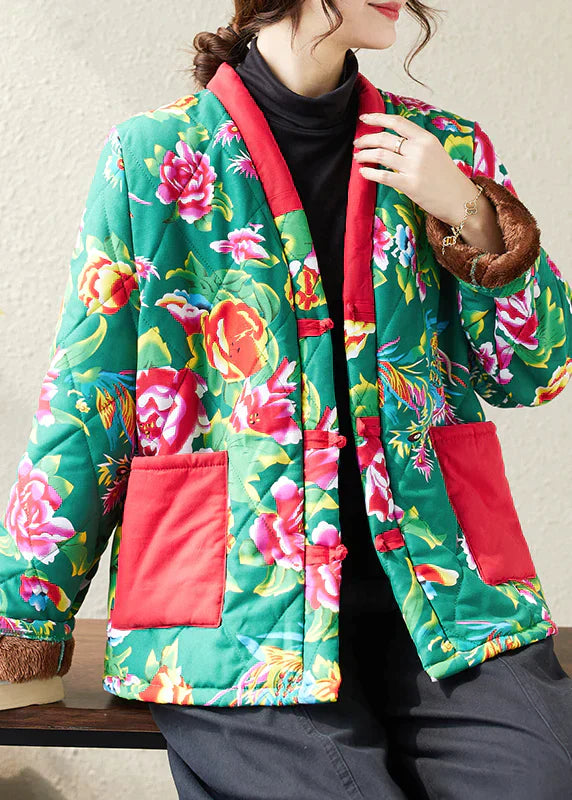 Jessa - Cotton filled jacket with boho print