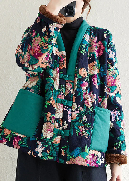 Jessa - Cotton filled jacket with boho print