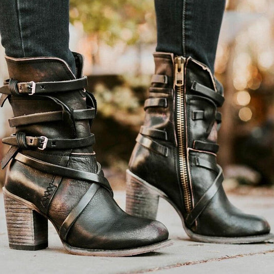 Nina - Winter women's leather boots