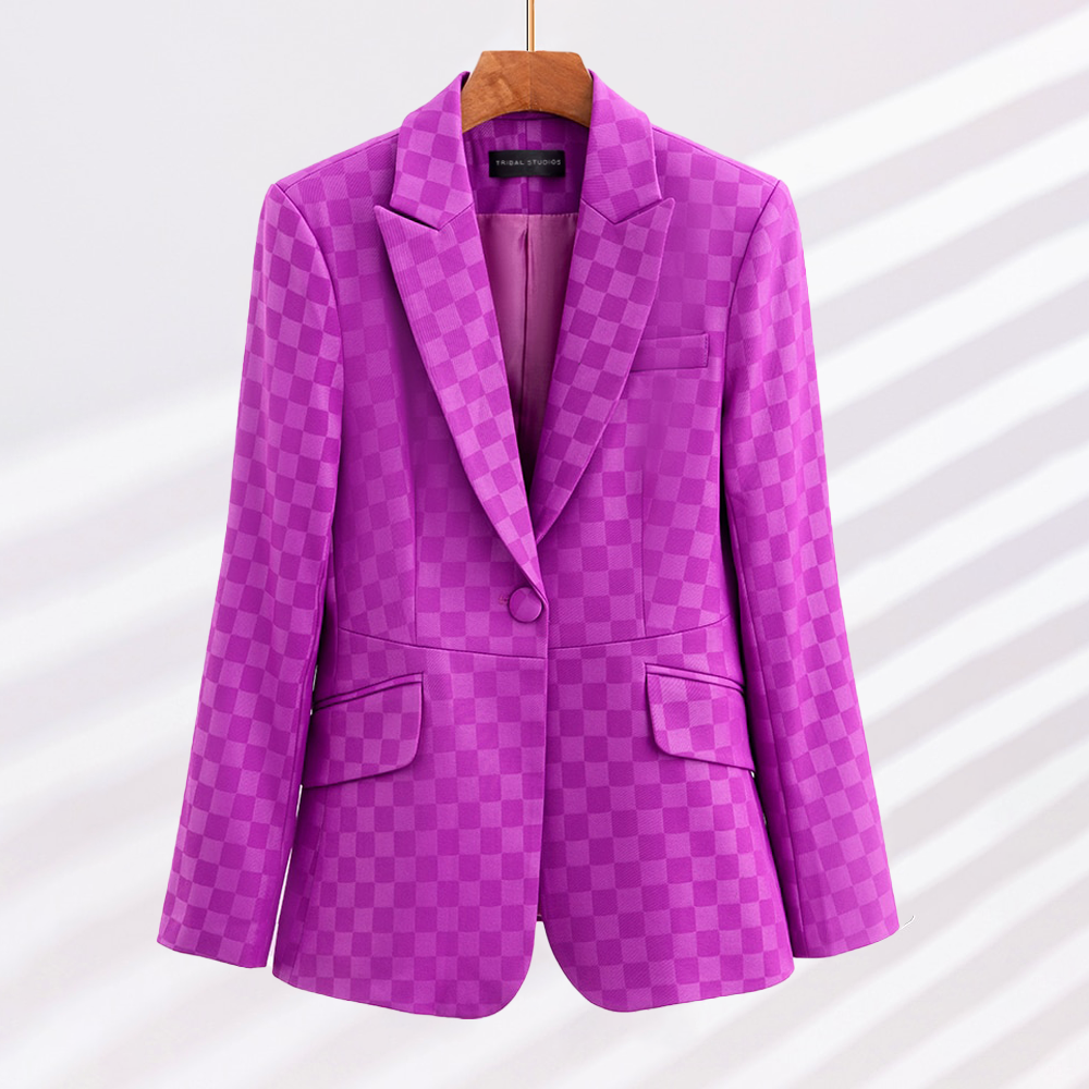 Cordella - Elegante geruite blazer