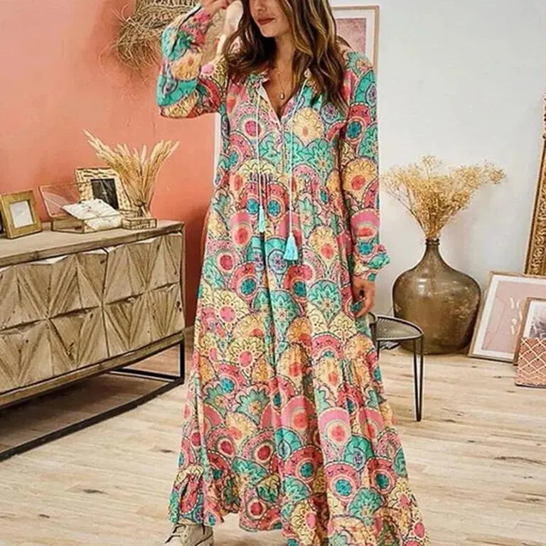 Alianna -Printed maxi dress