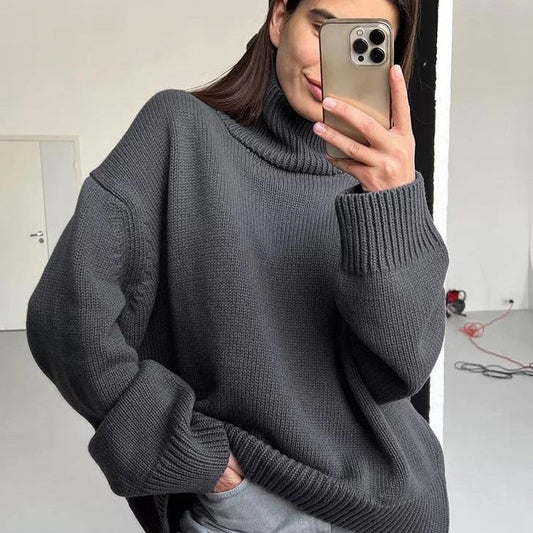 Agatha - Casual loose turtleneck sweater