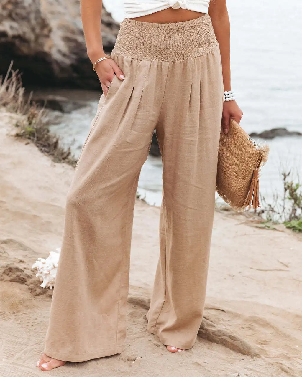 Veda - Wide Leg Trousers for Women