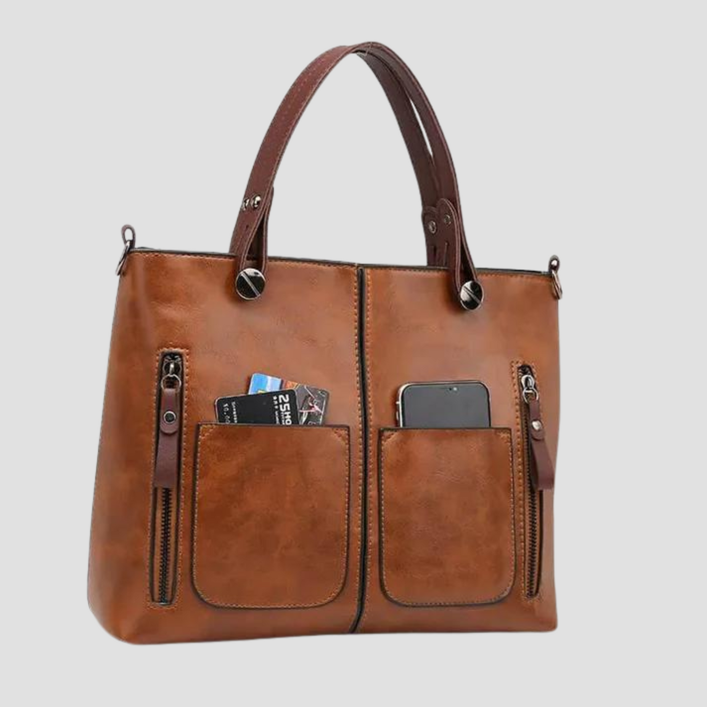 Leila - Women's shoulder bag made of vintage leather