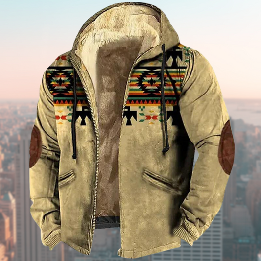 Valor - Hooded Jacket with Native Print