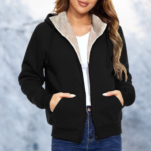 Stacy - Lambswool hooded jacket