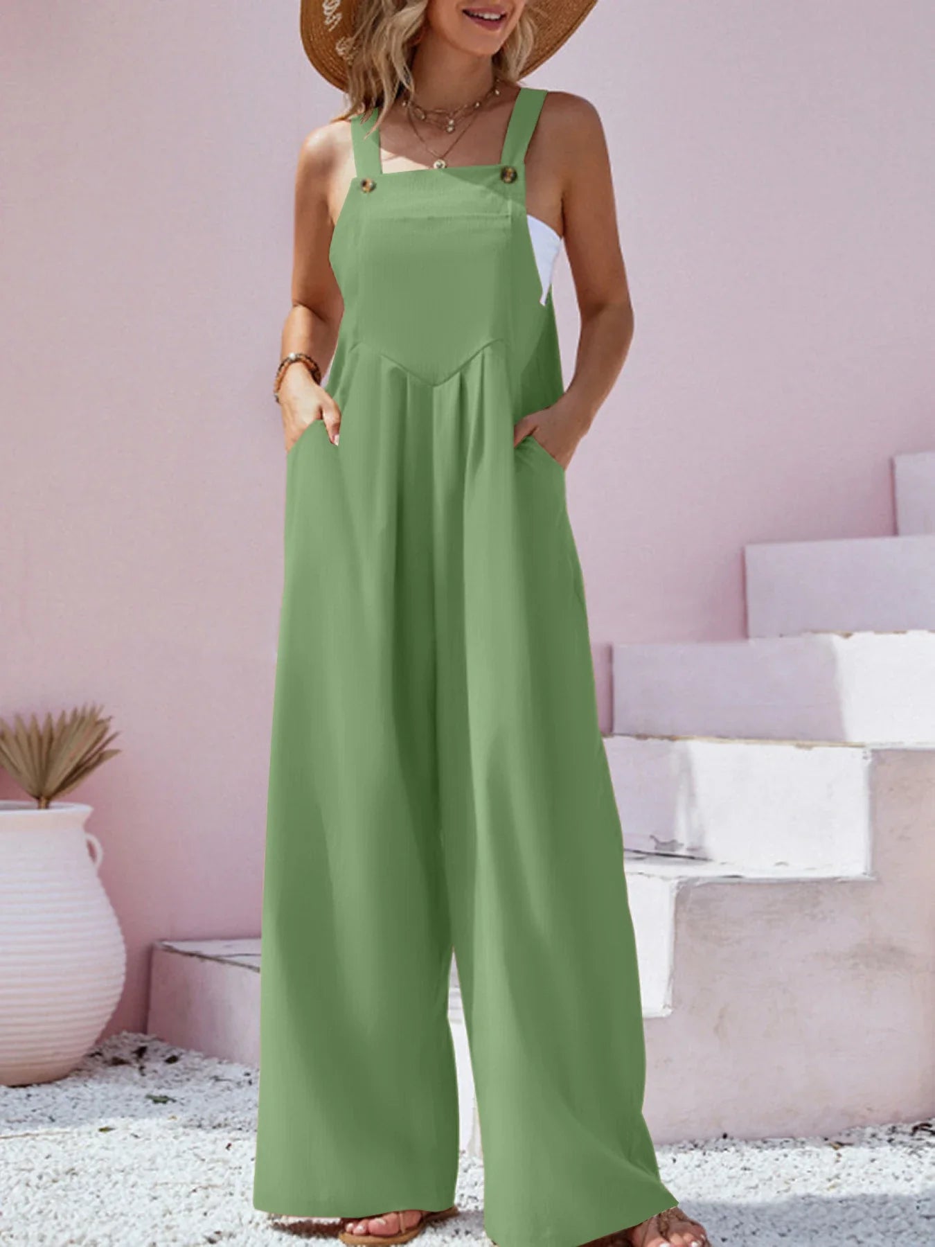 Frances - Jumpsuit met wijde pijpen