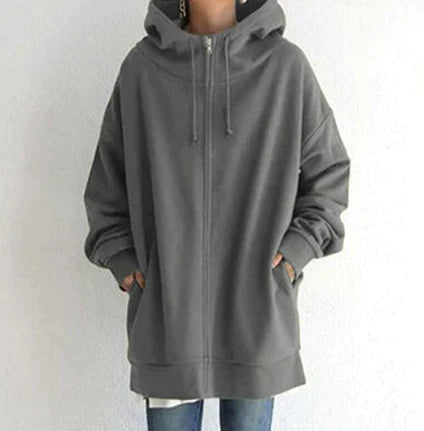 Allie - Winterhoodie met rits voor dames