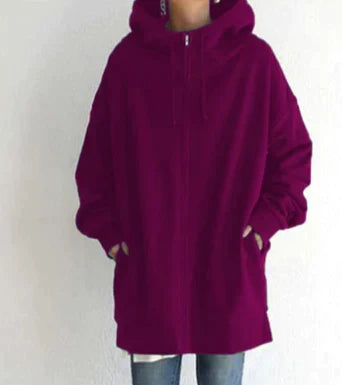 Allie - Winterhoodie met rits voor dames