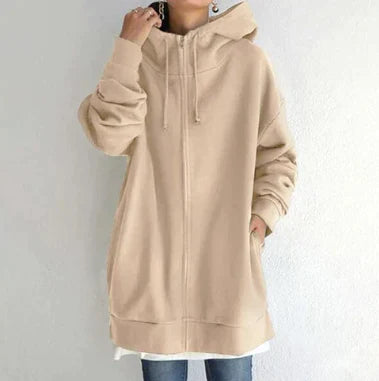 Allie - Sweat à capuche zippé d'hiver pour femme