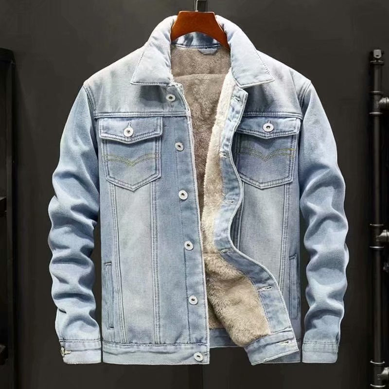 Mode - Veste en jean d'hiver pour homme 