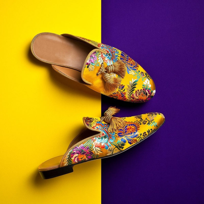 Alina - Shoes with floral tassels