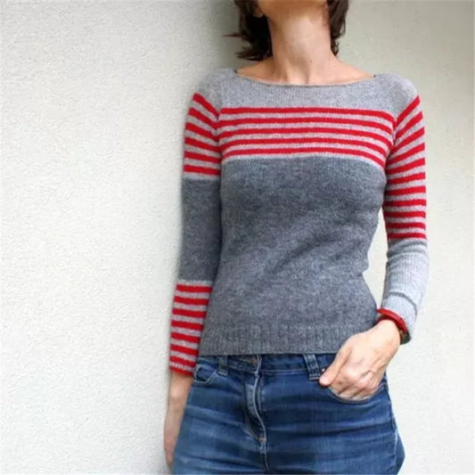 Leny - Pull col rond en twill