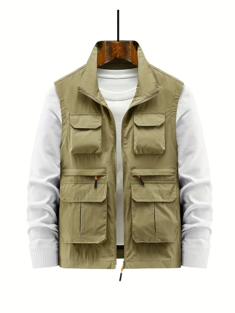 Breeze - Gilet pour homme avec plusieurs poches et zip