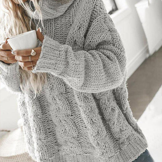 Betty - Oversized sweater with high neckline