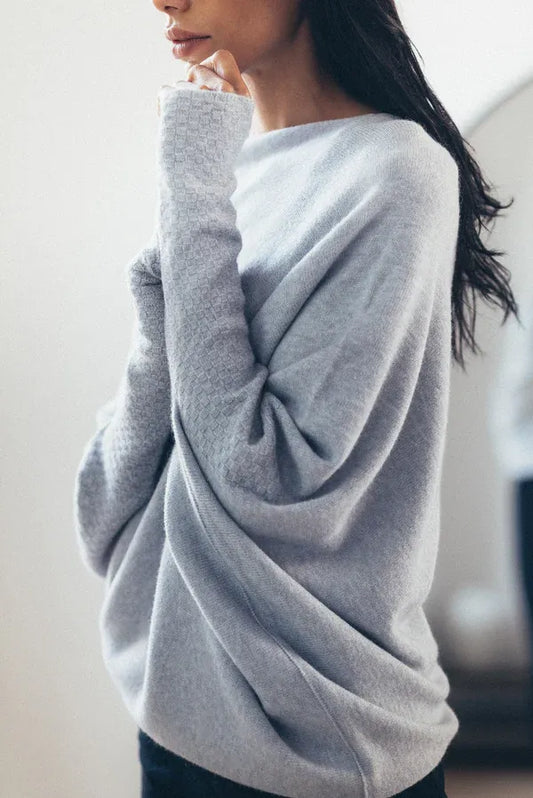 Lydia - Asymmetric Draped Sweater