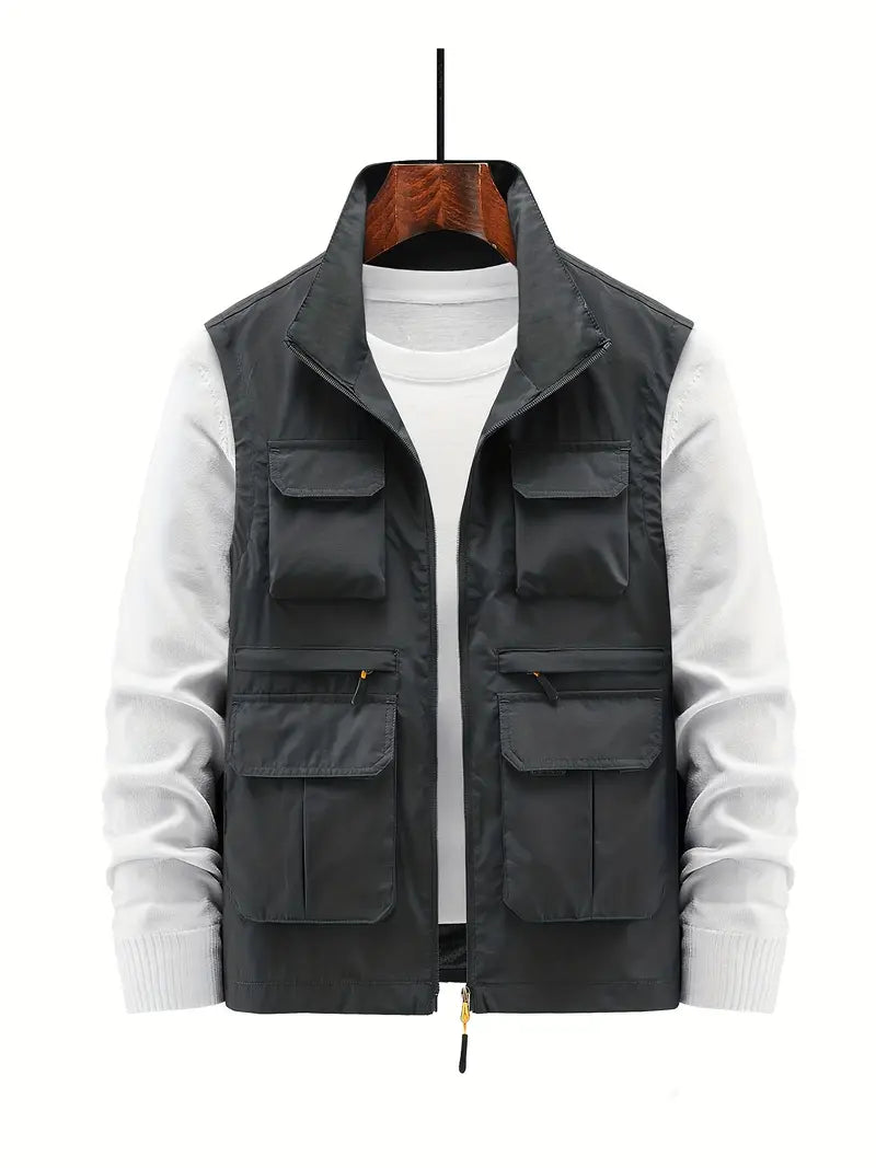 Breeze - Gilet pour homme avec plusieurs poches et zip