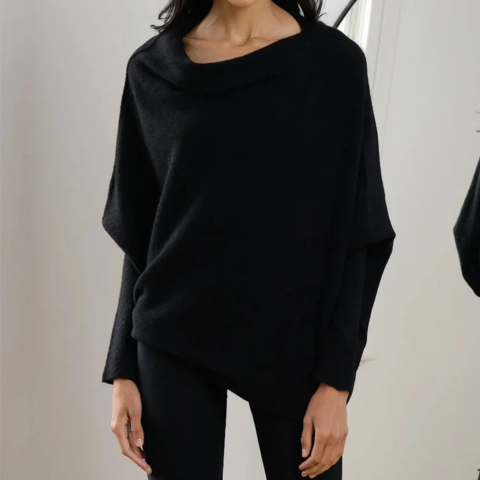 Lydia - Asymmetric Draped Sweater