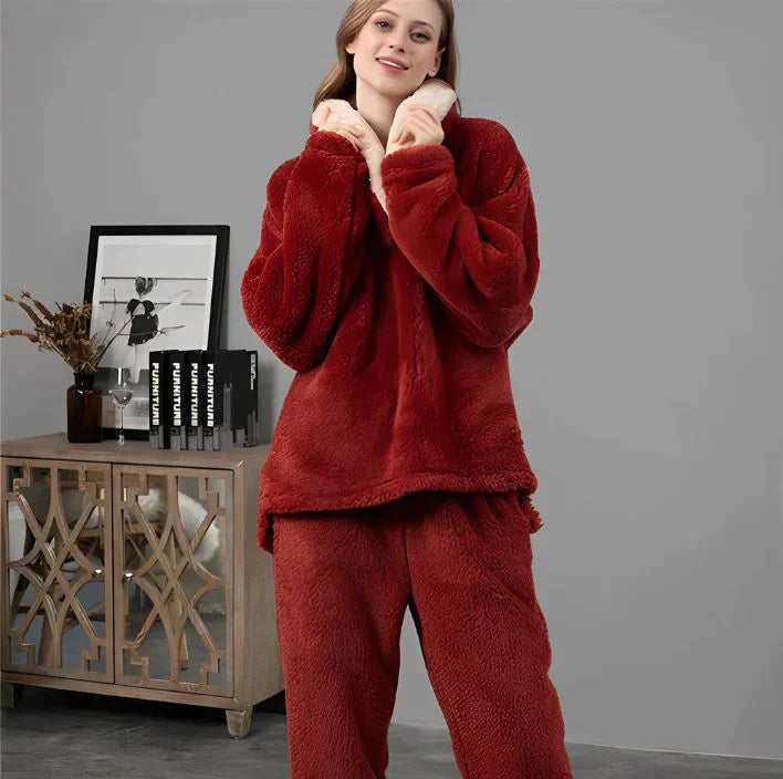 Colleen - Pyjamaset van donzig fleece voor de nacht