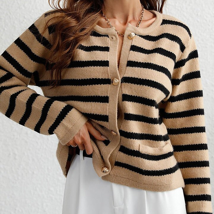 Dinah - Pull Cardigan d'Automne